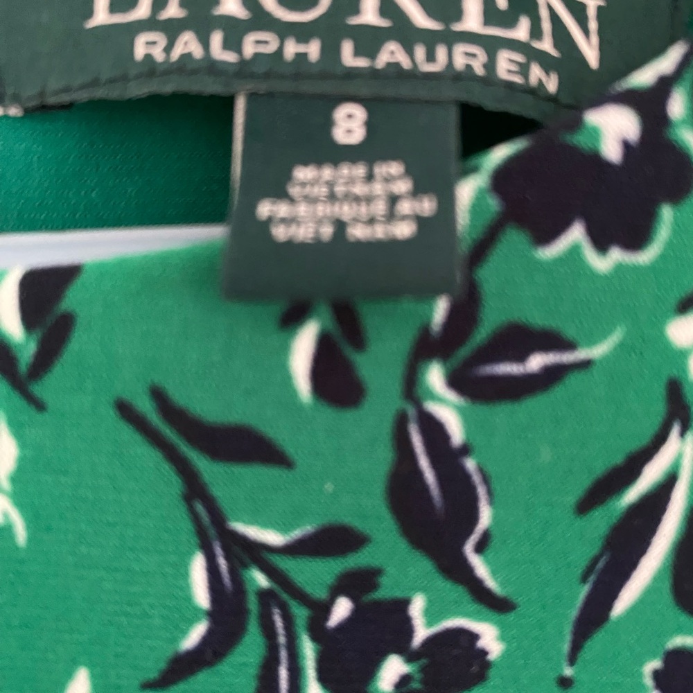 Ralph Lauren Emerald Floral Long Sleeve Dress - Picture 3 of 6